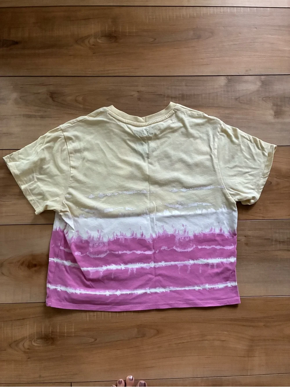 Disney Yellow & Pink Stitch Tie-Dye Graphic Tee